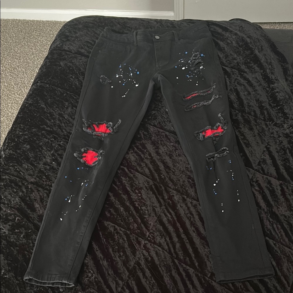 Stylish Black Distressed Men's Jeans